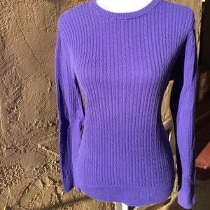 Jeanne Pierre aubergine ribbed sweater